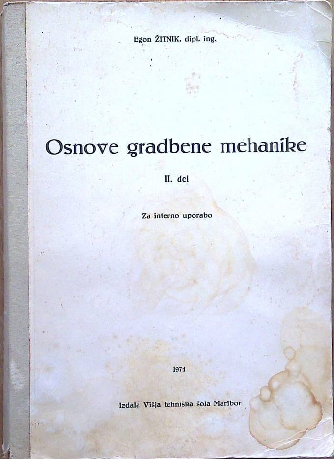 Osnove gradbene mehanike II. del 